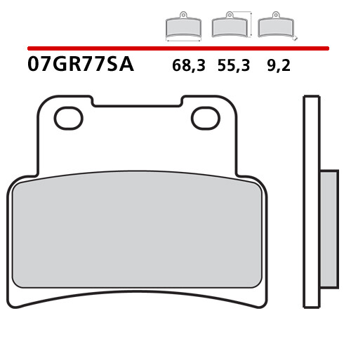 07GR77SA Pastiglie Anteriori BREMBO SA Per APRILIA SMV DORSODURO 750 2009 09