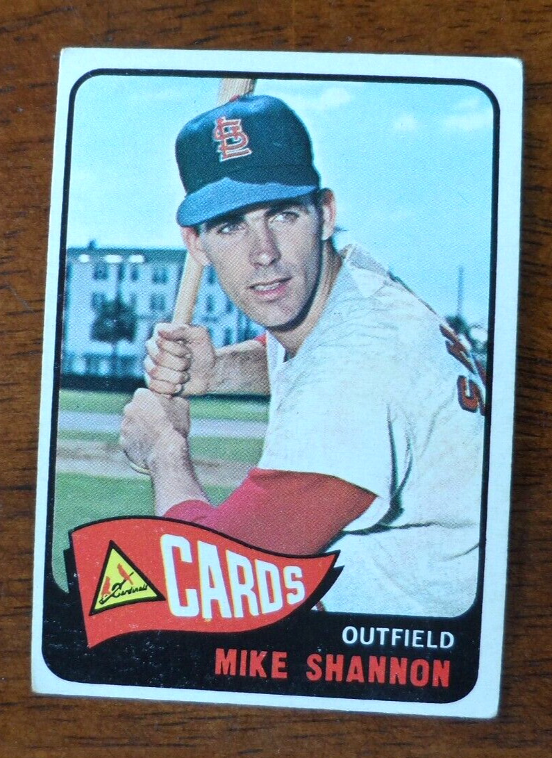 1965 TOPPS BASEBALL #43 MIKE SHANNON ST. LOUIS CARDINALS VG/EX A