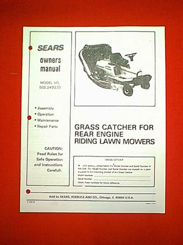 Craftsman mower bagger attachment clearance