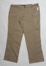 NEW- WOMAN'S MAURICES BROWN FLAT FRONT POCKET STRETCH STRAIGHT CUT PANTS.SIZE 24
