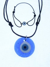 Evil Eye Bead Protection Necklace and Breacelet Set good luck charm