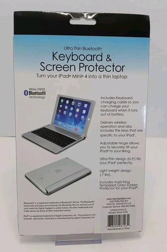 Ultra Thin Bluetooth Keyboard iPad 4 TURN YOUR iPad 4 INTO A THIN LAPTOP! **NEW - Picture 5 of 7