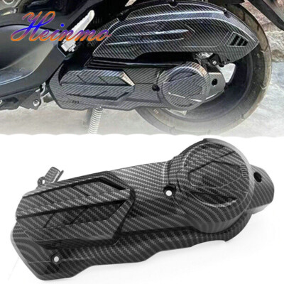 Carbon Look Transmission Gearbox Crankcase Covers For Yamaha N-MAX155 2020-2023