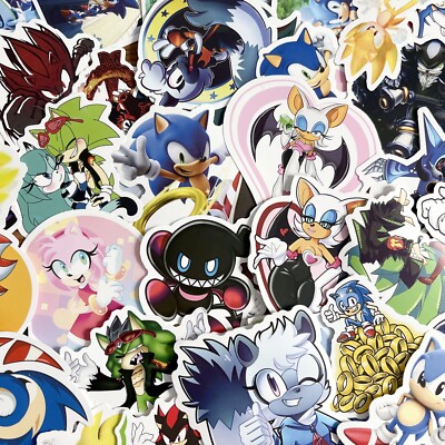50 Pcs Sonic the Hedgehog SEGA Game Vsco Stickers for Laptop Heltmet Bottle M20S
