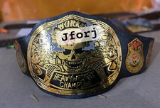 Réplica de cinturón de campeonato de lucha de peso pesado Smoke Skull 4 mm