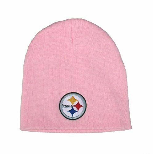 PITTSBURGH STEELERS WOMENS PINK BEANIE LADIES HAT  - Picture 1 of 1
