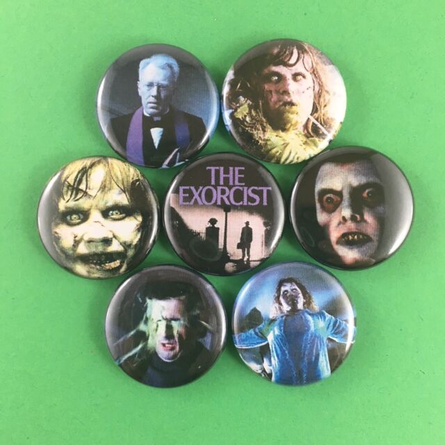 The Exorcist 1" Button Pin Set (8 pins) Horror Cult Classic Linda Blair Scary The Exorcist 1" Button Pin Set (8 pins) Horror Cult Classic Linda Blair Scary