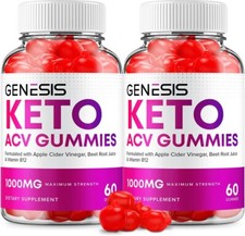 (2 Pack) Genesis Keto ACV Gummies - Official - Keto Genesis ACV Advanced...