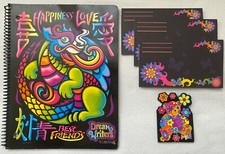 VTG Lisa Frank Dream Writers Dragon Stationary Notebook Notepad Envelopes Lot