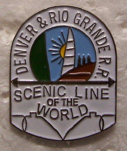 Vintage Denver & Rio Grande Railroad Logo Hat Pin - Model Train Sign