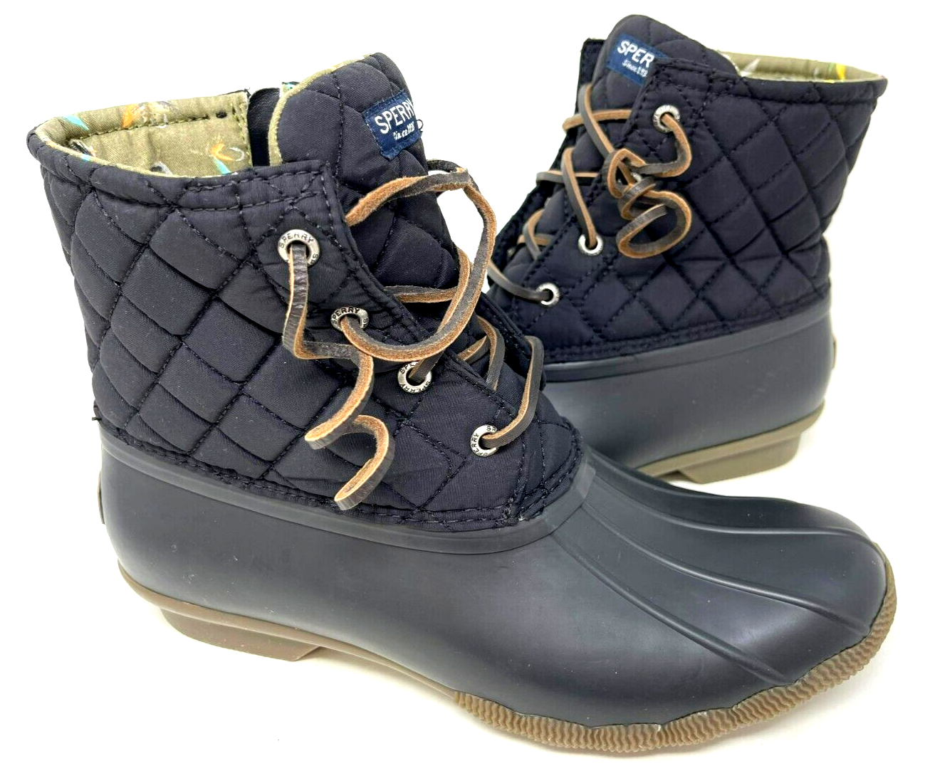 Saltwater Quilted Duck Boots Black 