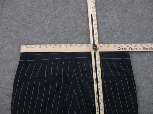 Pantalones de vestir para hombre Asos 33x25 azul blanco a rayas frente plano adulto - Imagen 6 de 8