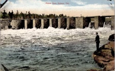 Power Dam Kenora Ont Vintage Postcard Spc13