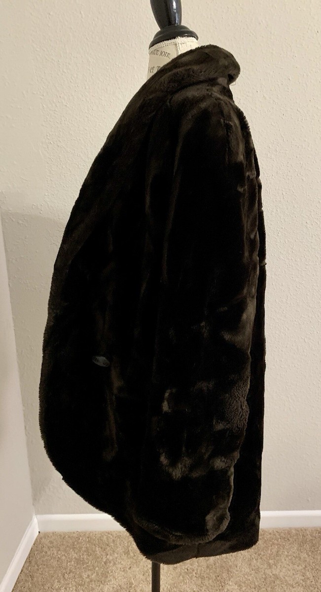 入手困難80s DONNYBROOK Faux fur Coat Lsize Vintage White Faux Fur Coat 80s Donnybrook Plush Jacket