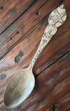 Vintage Sterling Silver Souvenir Spoon Order of Eastern Star West Texas School