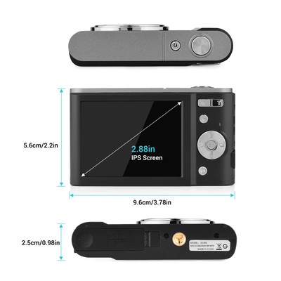 Andoer Portable Digital Camera 48MP 4K 2.88-inch IPS Screen 16X Zoom Auto Focus
