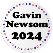 Gavin Newsom 2024 - 3 Pack Circle Stickers 3" x 3" - Election Vote