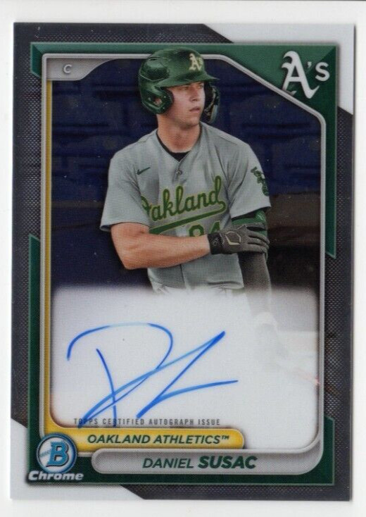 2024 Bowman Chrome Daniel Susac #CPA-DS Prospect Auto Oakland Athletics