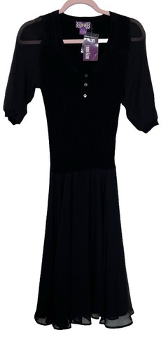 white christmas dresses Sexy Deep V Neck Black Prom Dress – luladress main image 0