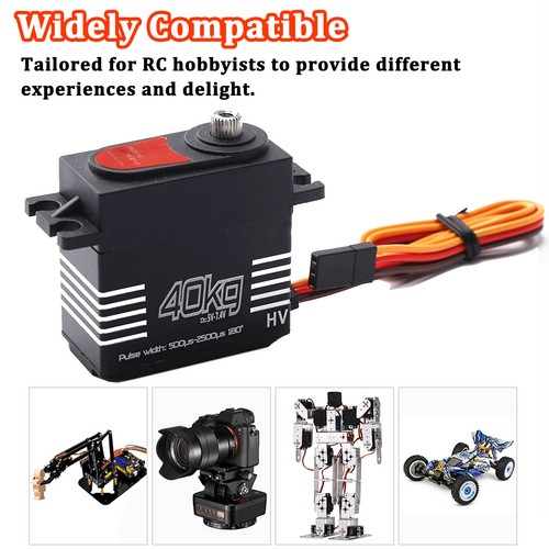 40KG RC Digital Servo Metal Gear Waterproof High Torque for 1/8 1/10 RC Car T1L4 - Picture 3 of 12
