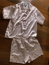 DREAM MODES VINTAGE VALENTINES SATIN SLEEP SHIRT  SHORT Size L