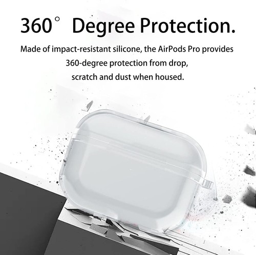 Housse en silicone pour Apple AirPods Pro 2 étui housse protection pare-chocs transparent - Photo 5/5