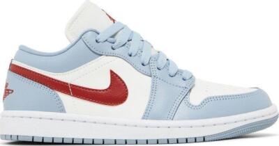 Nike Air Jordan 1 Low Shoes 'Blue Whisper Dune Red' DC0774-164 Women's Sizes New