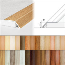 2.7m  SELF ADHESIVE ALUMINIUM DOOR FLOOR-BAR EDGING TRIM-THRESHOLD-31mm RAMP A45