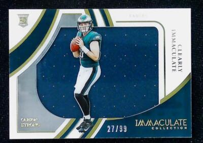 2022 Panini Immaculate Collection Clearly Rookie Jersey Carson Strong RC 27/99