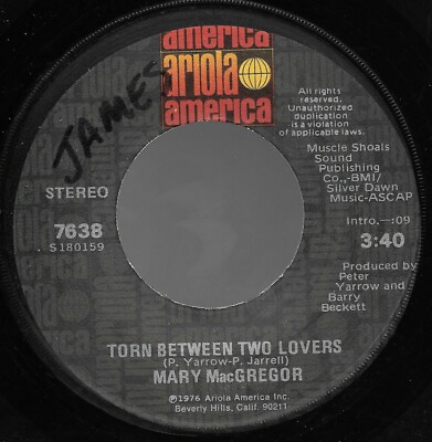 Torn Between Two Lovers, I Just Want To * by Mary MacGregor (7'', 1977) VG+