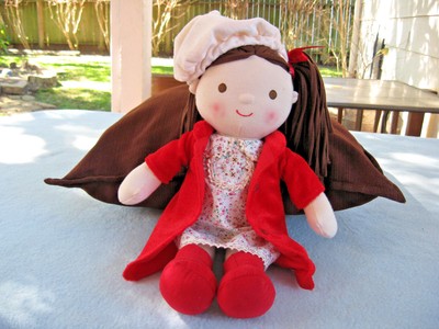 silver cross rag doll