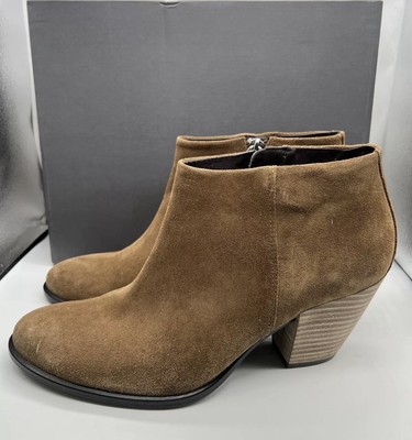 ECCO Shape 55 Western Suede Side-zip Ankle Boots Women's SZ 41 US 10-10.5 NIB
