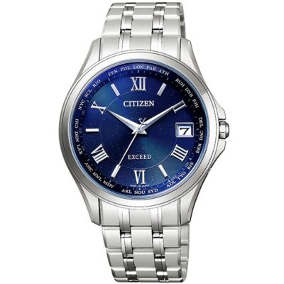 CITIZEN EXCEED Eco-Drive CB1080-52L Blue Solar Radio Men's Watch New in Box