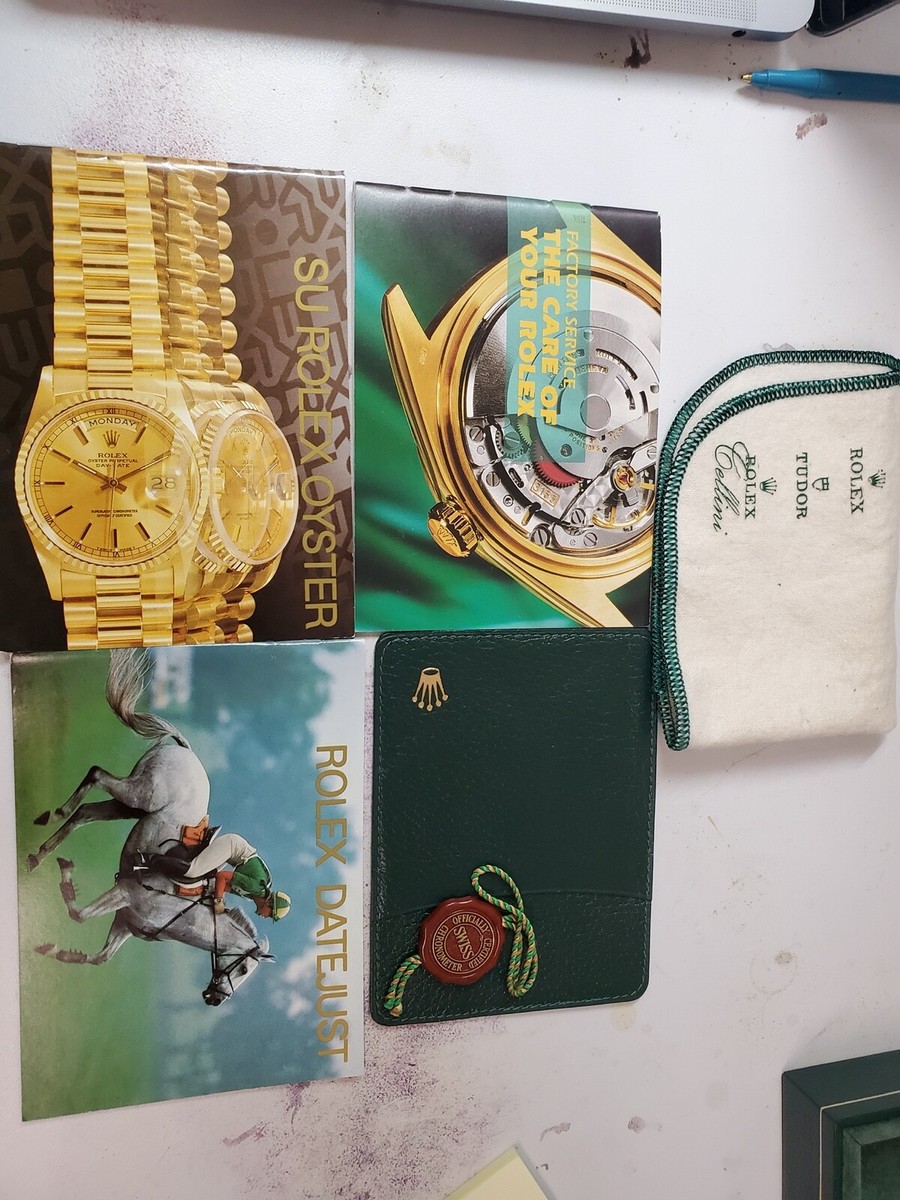 Vintage Rolex Green watch box #12.00.71,booklet sets,outer