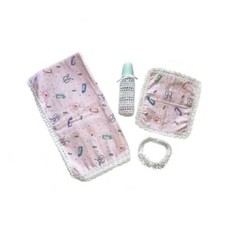 Handgefertigte Babydecke, Handtuch, Stirnband, Flaschendecke, Flanell & Häkel, Neugeborene