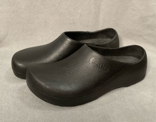 Birkenstock Super Briki Slip On Clog Shoes Mens Size 13 Ges Gesch Black Rubber - Picture 12 of 13