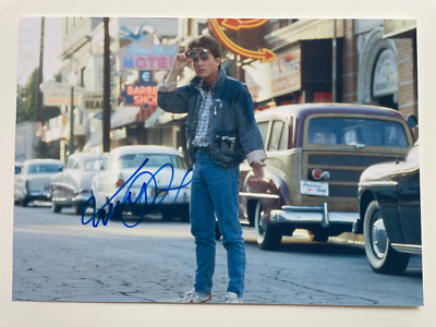 Back to Future Michael J. Fox Hand Signed Autograph - 8 x 12 Photo