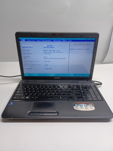 Toshiba Satellite C655D-S5518 Laptop AMD E-200 2GB No HD