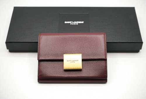 NEW 800 YVES SAINT LAURENT Small Leather Good SMLG Wallet Mini Flap French Bag