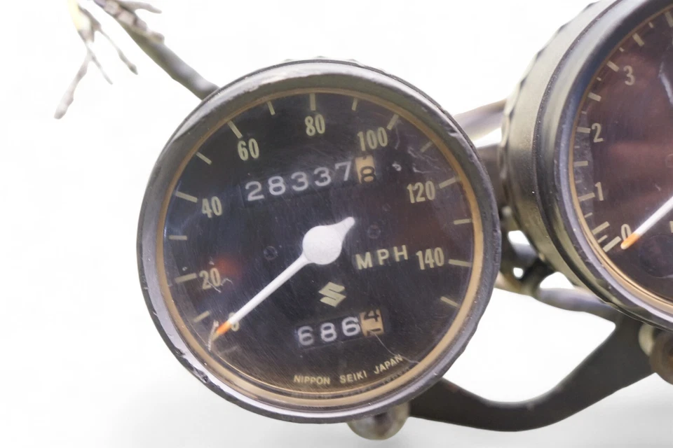 Suzuki T500 T 500 1972 doble titanio *indicadores 2216B Foto 3 de 4