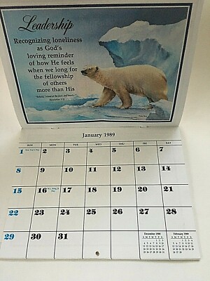 Vintage 1989 Calendar Family and Friendship Institute Basic Youth