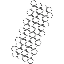 Body Side Sticker Honeycomb Hexagon Pattern Vinyl Decal For Car SUV Truck Black