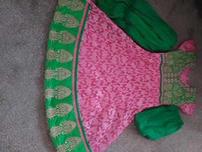 Pink and green combination Indian traditional dress with dupatta | eBay UK Pink and green combination Indian traditional dress with dupatta | eBay UK
