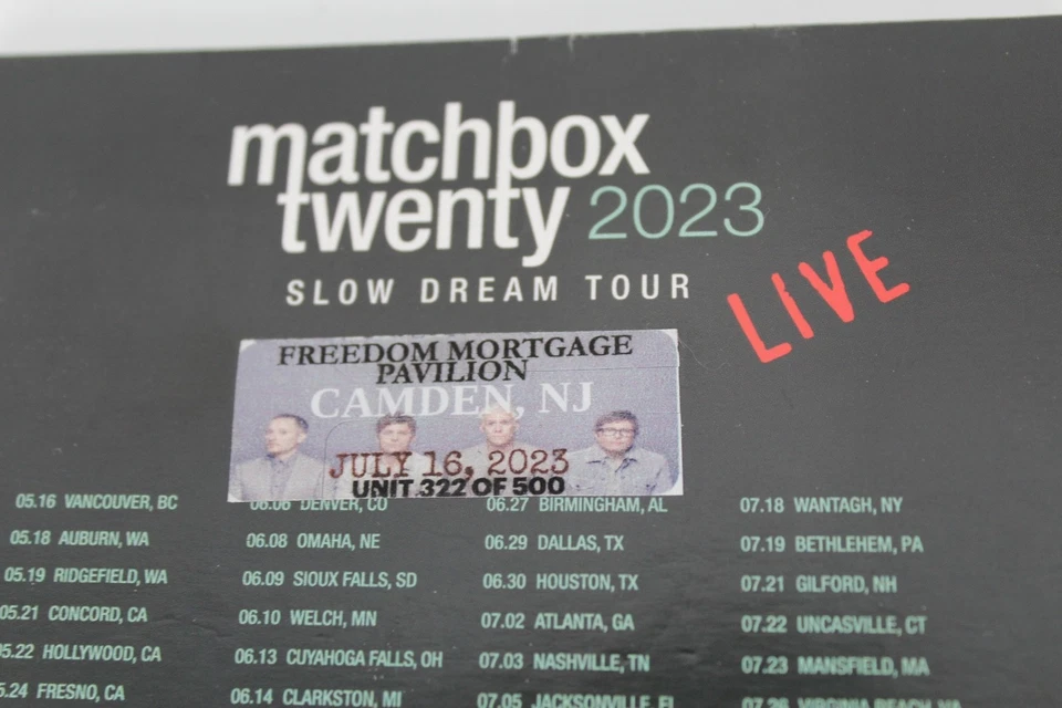 MATCHBOX TWENTY 2023 SLOW DREAM TOUR LTD 322/500  CAMDEN N.J. 7-16-2023 2-CD - image 4 of 4