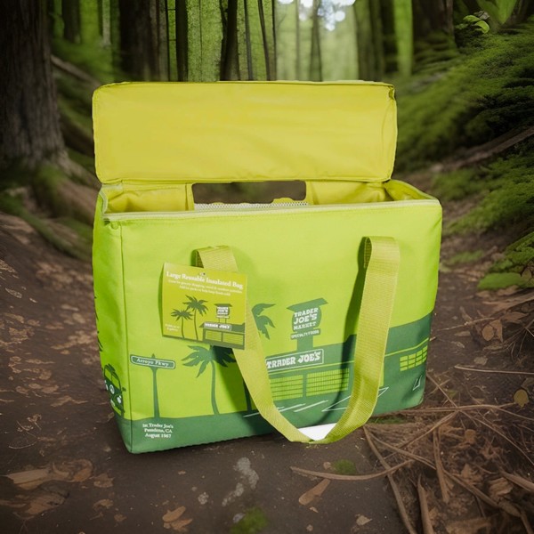 XL Trader Joe's Grande Reutilizable Aislado Bolso Congelador Refrigerador Bolsa Verde 