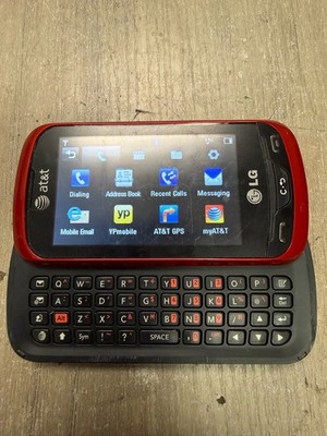 LG Xpression / Expression C395 Red Black ( AT&T ) Keyboard Cell Phone Only