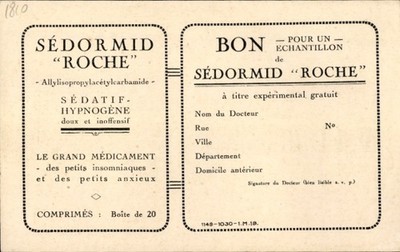 CPA Advertising, Sedormid Roche, Produits F. Hoffmann-La Roche and Cie - 4425674