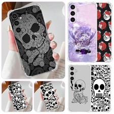 Anti-shock TPU Phone Case For Samsung Galaxy S26 S25 A17 A36 Skull Printed Cover