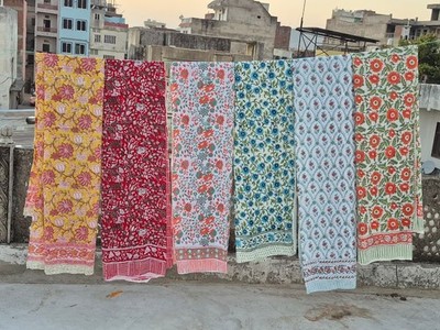 10 Cotton Hand Block Print Scarves Sarongs Pareo Hijab Wrap beach wear Indian