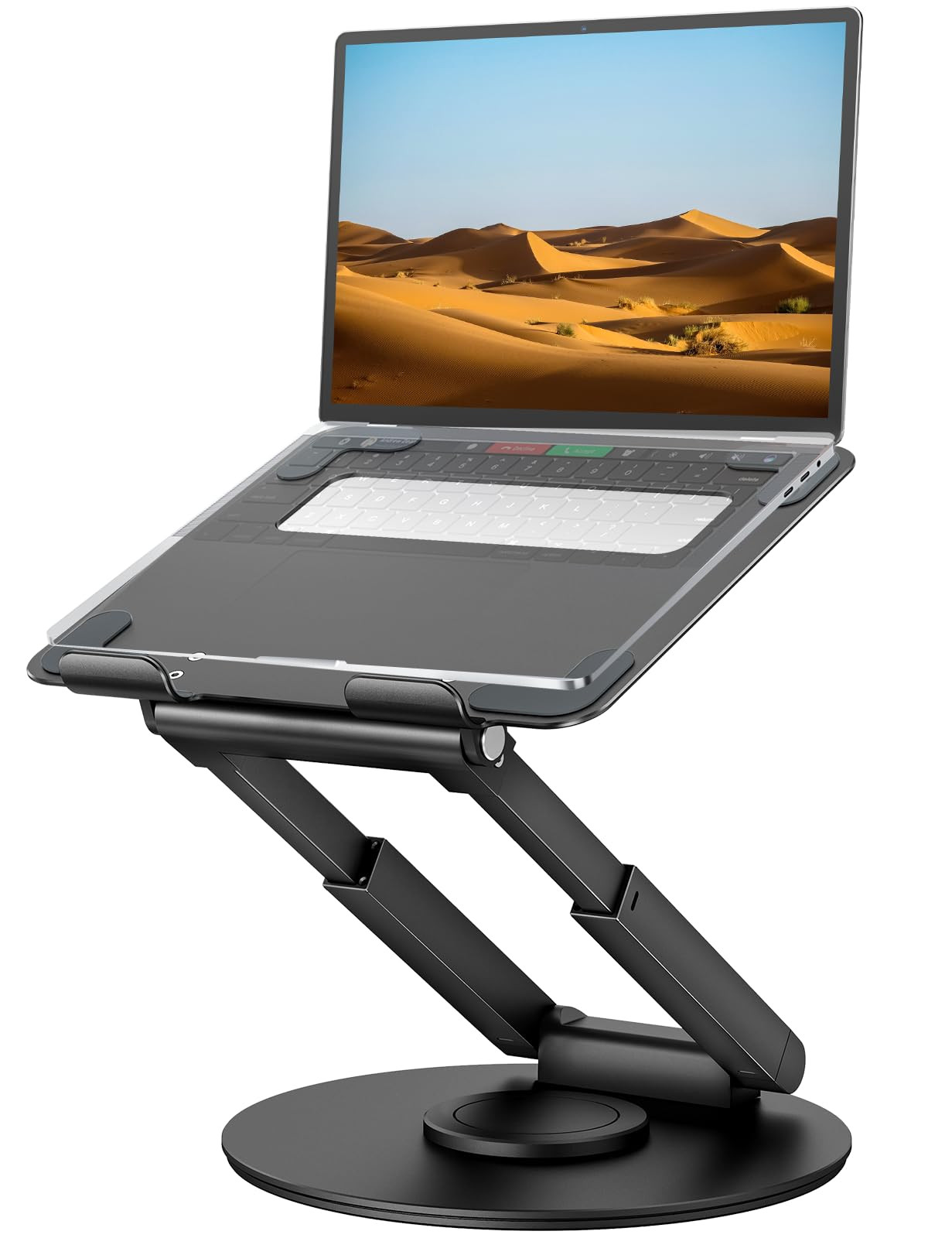 Adjustable 360° Swivel Telescopic Laptop Stand for Sit-Stand Desks